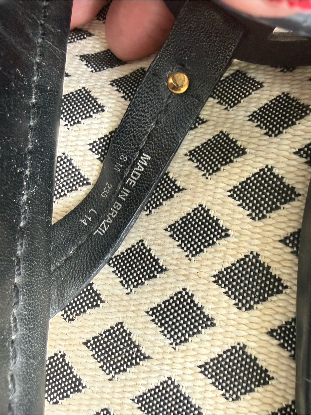Tory Burch Black Logo Thong Sandals with Gold Accents - Picture 5 of 6